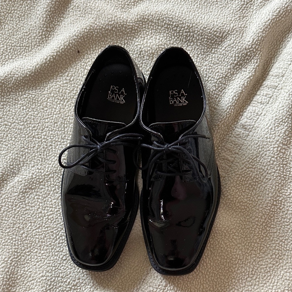 Jos. A. Bank Glossy Black Oxfords